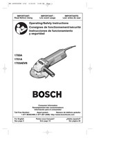 Bosch 1701A Instrucciones De Funcionamiento Y Seguridad