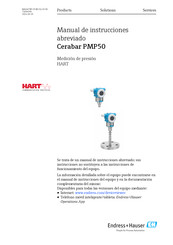 Endress+Hauser Cerabar PMP50 Manual De Instrucciones Abreviado