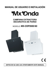 Mx Onda MX-CDP2692/60 Manual De Usuario E Instalacion