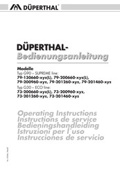 DÜPERTHAL 79-201460-xyz Instructions De Service