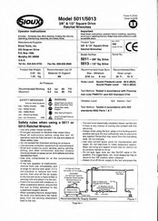 SIOUX 5011 Manual De Instrucciones