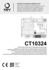 Key Automation CT10324 Instrucciones Y Advertencias Para Su Instalación Y Uso