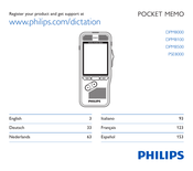 Philips POCKET MEMO PSE8000 Manual Del Usuario