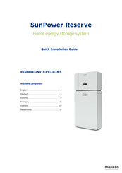 Maxeon SunPower Reserve RESERVE-INV-1-P5-L1-INT Guía De Instalación Rápida