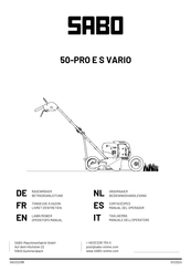 Sabo 50-PRO E S VARIO Manual Del Operador