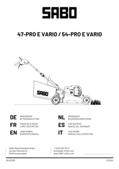 Sabo 54-PRO E VARIO Manual Del Operador