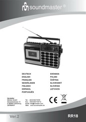 SOUNDMASTER RR18 Manual Del Usuario