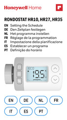 Honeywell Home RONDOSTAT HR10 Manual Del Usuario