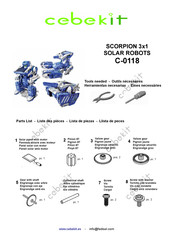CEBEKIT SOLAR Robots SCORPION 3x1 Manual Del Usuario