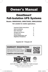 Tripp-Lite OmniSmart OMNI500ISO Manual De Instrucciones