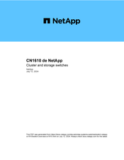 NetApp CN1610 Manual Del Usuario