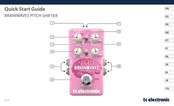 TC Electronic BRAINWAVES PITCH SHIFTER Guia De Inicio Rapido