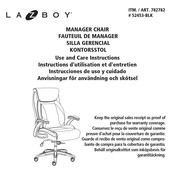 LAZBOY 782782 Instrucciones De Uso Y Cuidado