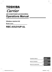 Toshiba Carrier RBC-AXU31UP-UL Manual De Operaciones