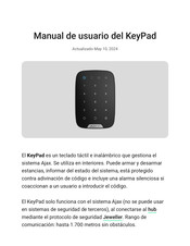 AJAX KeyPad Manual De Usuario