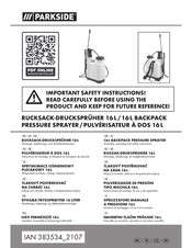 Parkside 383534 2107 Instrucciones De Montaje, De Uso Y De Seguridad