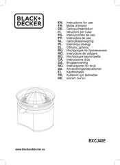 Black and Decker BXCJ40E Instrucciones De Uso