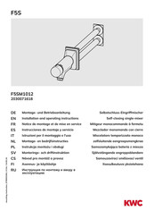 KWC F5SM1012 Instrucciones De Montaje Y Servicio