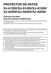 Casio XJ-A155V Guía De Funciones