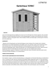 Gartenhaus M386C Instrucciones De Montaje