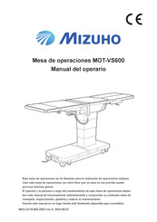 Mizuho MOT-VS600 Manual Del Operario