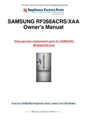 Samsung RF268ACRS/XAA Manual De Instrucciones