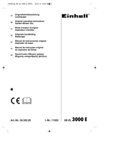 EINHELL 34.332.25 Manual De Instrucciones Original