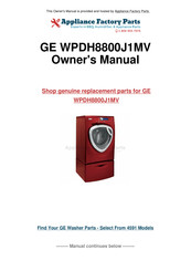 Ge WPDH8800J1MV Manual Del Propietario E Instalación