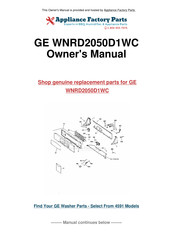 GE WNRD2050 Manual Del Propietário