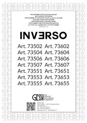 Gessi Inverso 73555 Instrucciones De Montaje