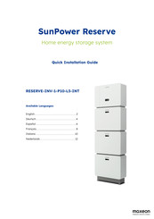 Maxeon SunPower Reserve RESERVE-INV-1-P10-L3-INT Guía Rápida De Instalación