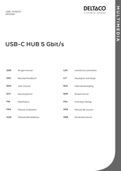 Deltaco USBC-HUB203 Manual Del Usuario