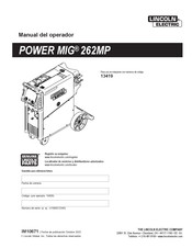 Lincoln Electric POWER MIG 262MP Manual Del Operador