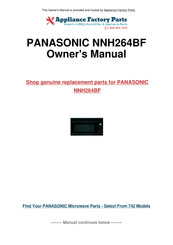 Panasonic NN-H264BF Instrucciones De Operación