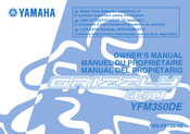 Yamaha YFM350DE 2013 Manual Del Propietário