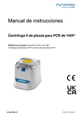 VWR avantor PCR Plate Centrifuge II Manual De Instrucciones