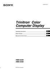 Sony Trinitron HMD-A240 Manual De Instrucciones