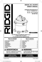 RIDGID HD1640M0 Manual Del Usuario