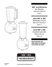 Hamilton Beach Commercial HBH908 Manual De Uso