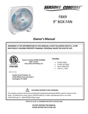 SeasonsComfort FBX9 Manual Del Usuario