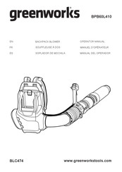 GreenWorks BPB60L410 Manual Del Operador