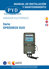 PYD Electrobombas SPEEDBOX DUO M-T Manual De Instalación Y Mantenimiento