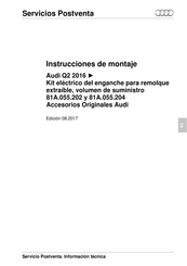 Audi 81A.055.202 Instrucciones De Montaje