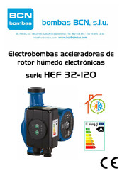 BCN bombas HEF 32-120 Serie Manual De Instrucciones