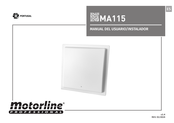 Motorline professional MA115 Manual Del Usuario / Instalador