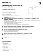 Honeywell Home UV2400U2000 AirBRIGHT 2 Instrucciones De Instalación