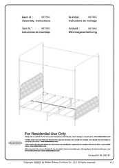 Walker Edison METB5CBL2 Instrucciones De Ensamblaje