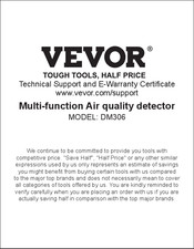 VEVOR DM306 Instrucciones Originales