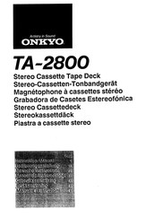 Onkyo TA-2800 Manual De Instrucciones