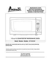 Avanti MT150V0W Manual De Instrucciones